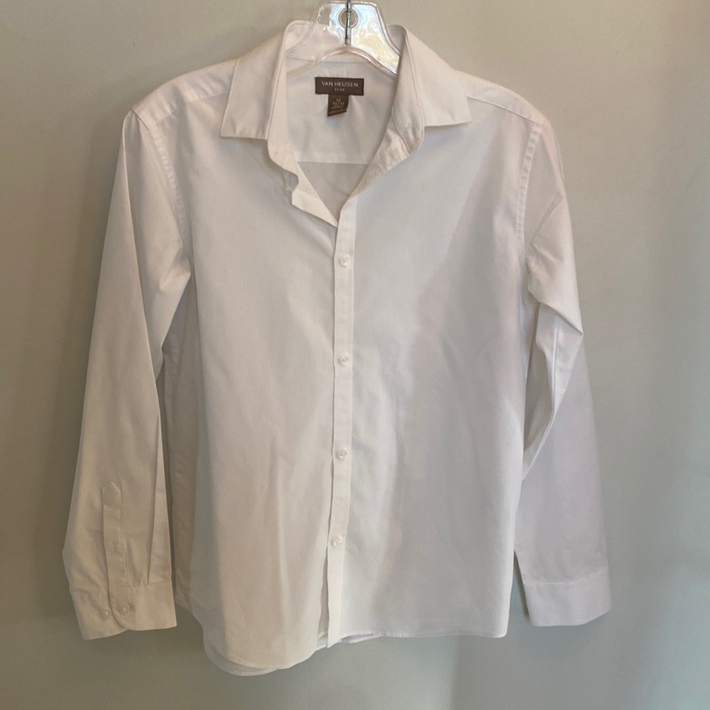 Can Heiden Flex button down shirt boys Husky M 10/12
